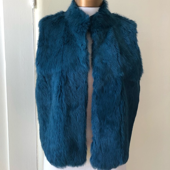 Fun Turquoise Fur Vest 